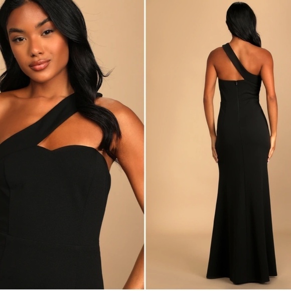 LULUS Prom Wedding Bridesmaid One Shoulder Maxi Gown NWOT - Picture 3 of 3